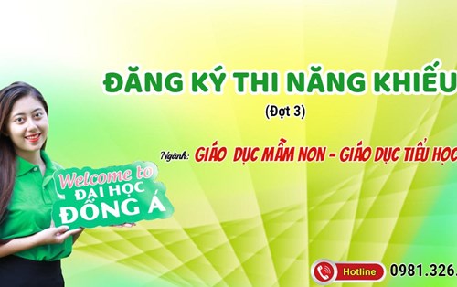 Đăng ký thi năng khiếu ngành Giáo dục Mầm non và Giáo dục Tiểu học năm 2020 (Đợt 3)
